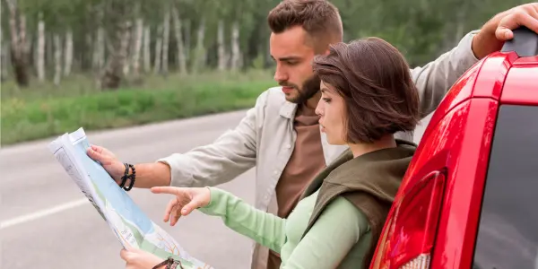 parada para volver a la carretera