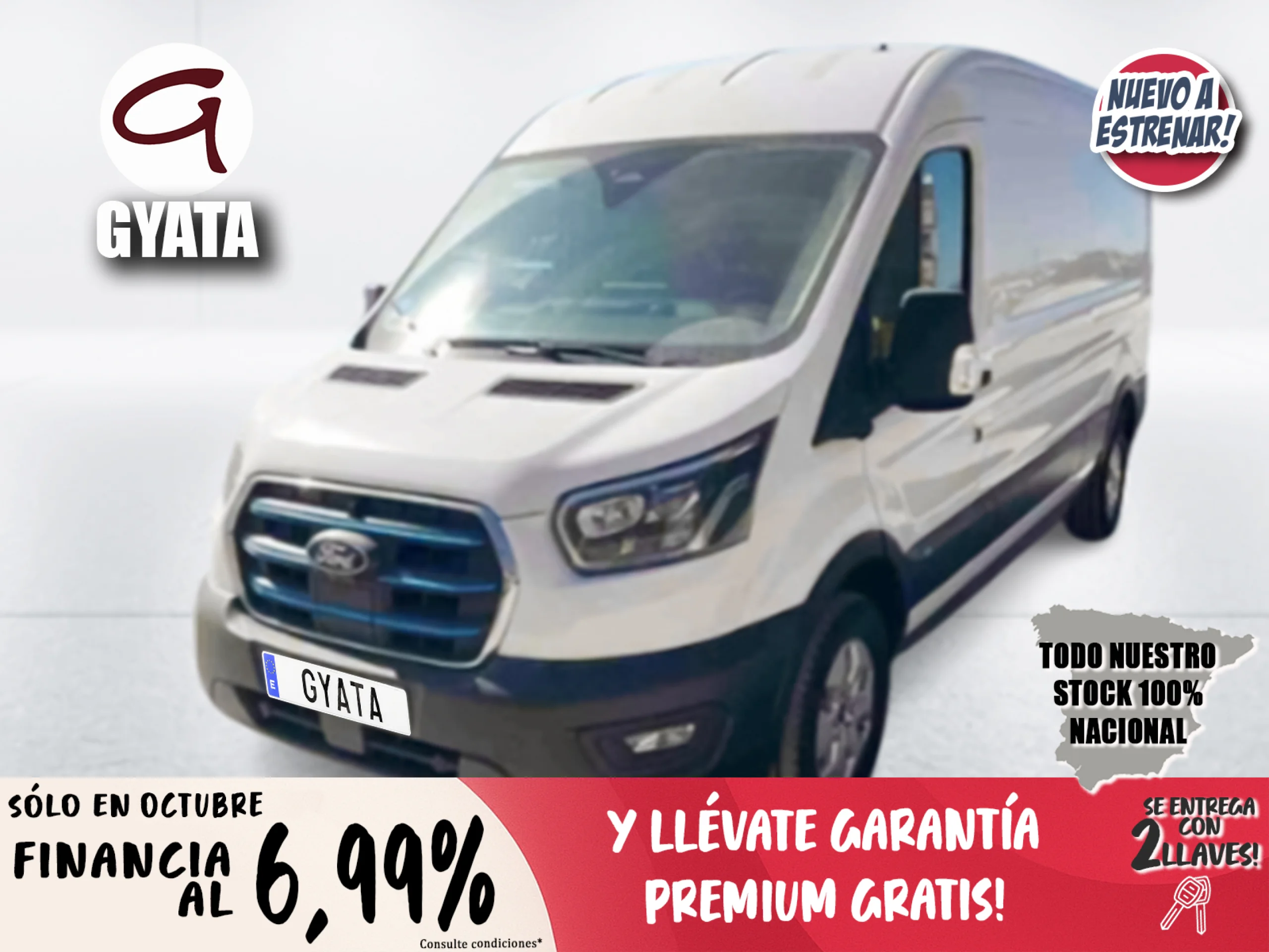 Ford Transit Furgon 350 BEV L3 RWD 75kWh 75 kWh 184 CV - Foto 1