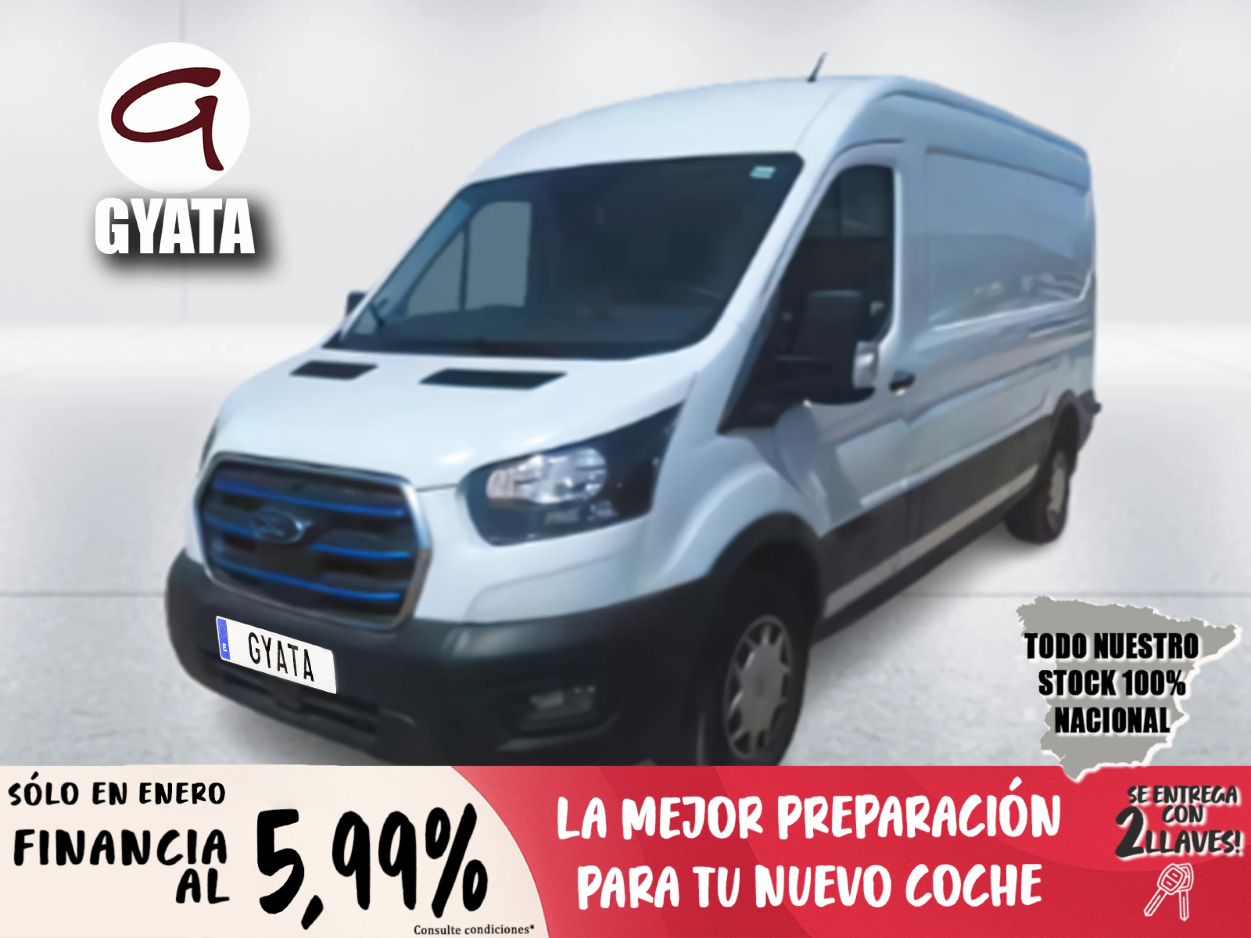 Ford Transit Furgon 350 BEV L3 RWD 75kWh 75 kWh 184 CV - Foto 1